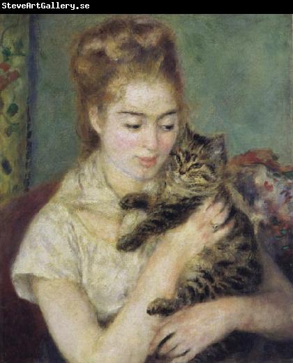 Pierre Renoir Woman with a Cat